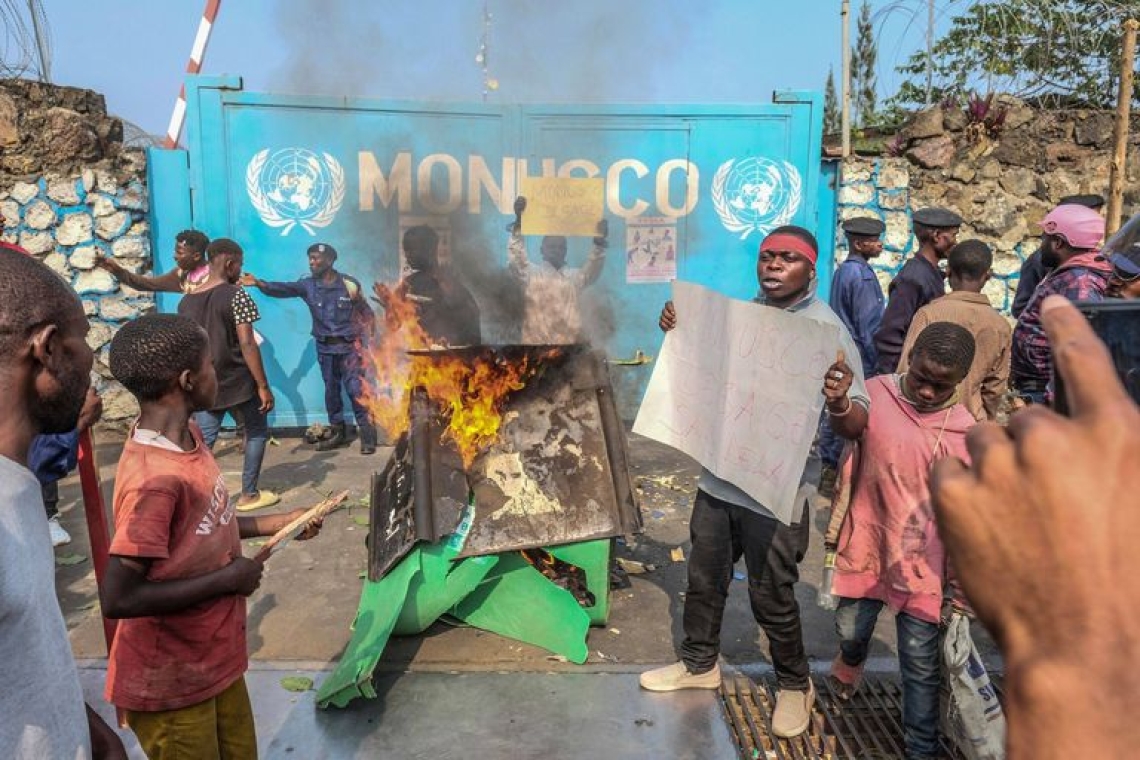 RDC: Au moins 5 personnes perdent la vie à Goma au deuxième jour des manifestations contre la Monusco