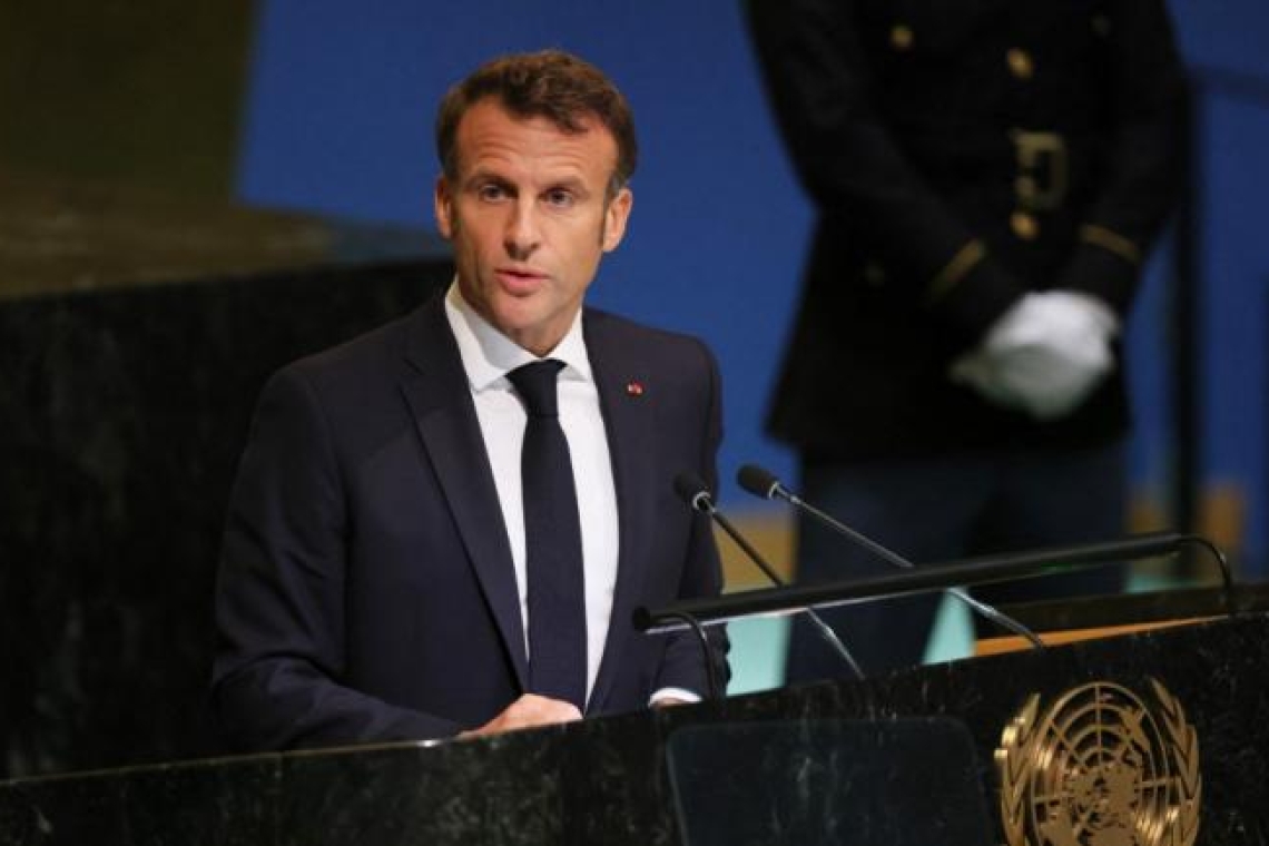 À l'ONU, Emmanuel Macron appelle à prendre position contre la Russie