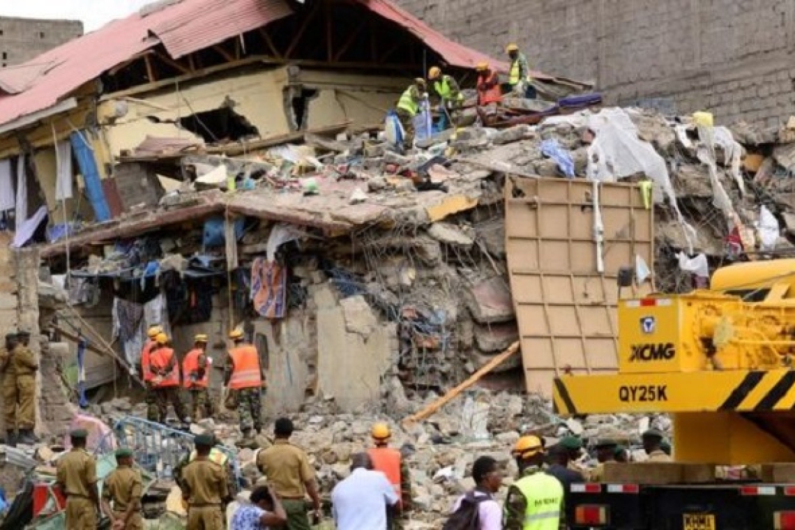 Kenya : Au moins cinq morts et des dizaines de blessés suite à l'effondrement d'un immeuble à Kiambu
