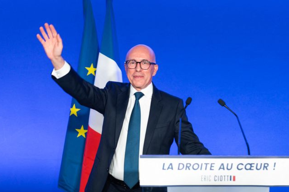 France : Éric Ciotti élu président du parti Les Républicains