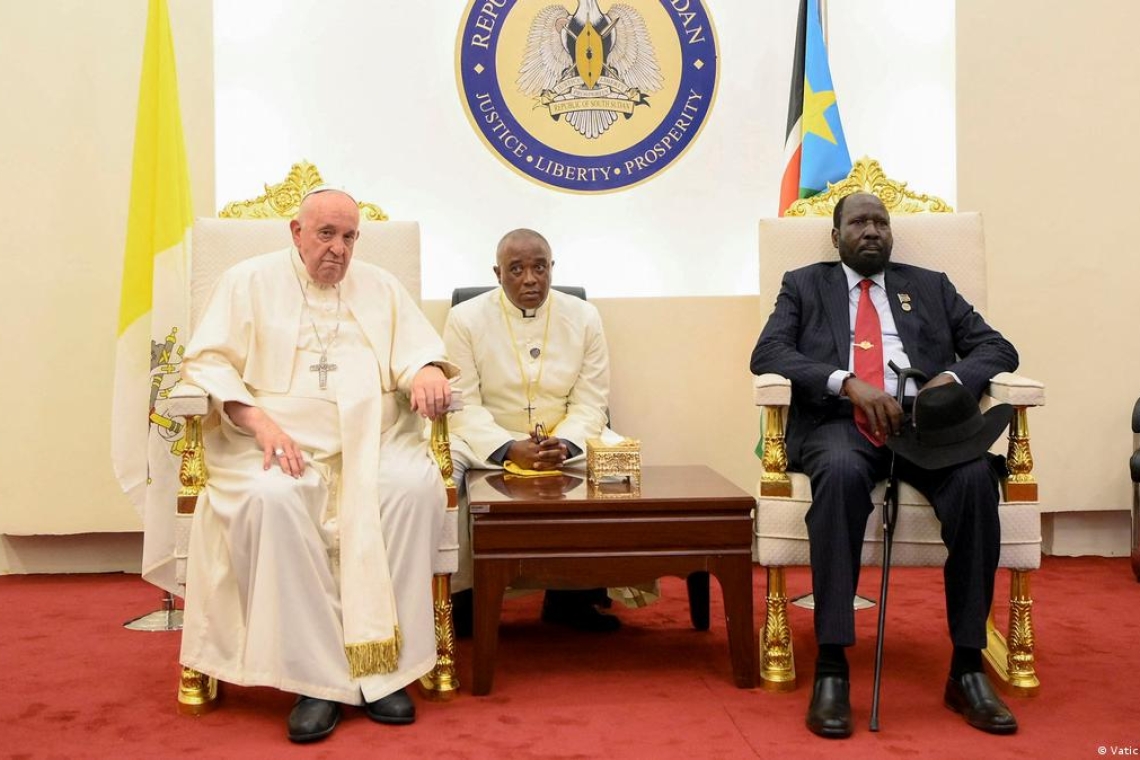 Soudan du Sud: Le pape appelle à un "nouveau sursaut" pour la paix