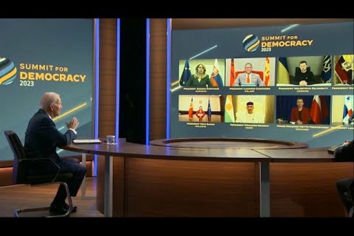 Sommet pour la démocratie : Joe Biden appelle à l'unité