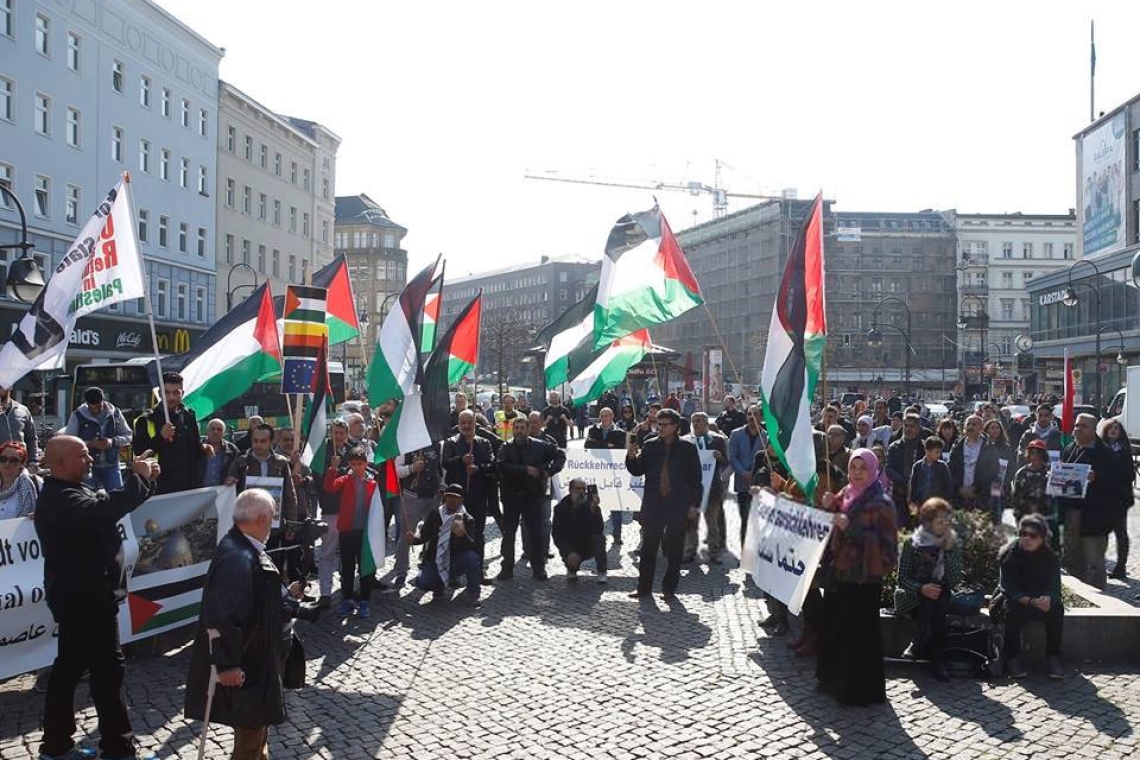Des militants pro-palestiniens se rassemblent à Berlin 