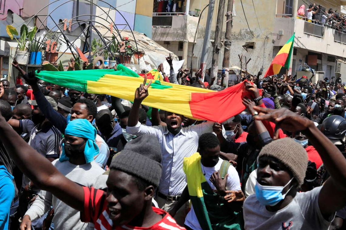 Une manifestation au Sénégal pour exiger une date du scrutin présidentiel