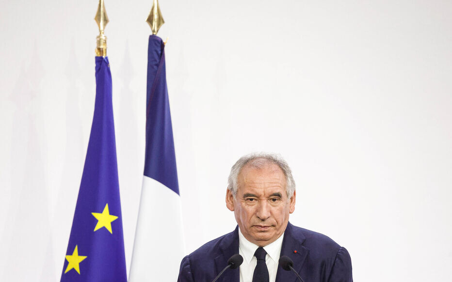 Paris, France, le 25 août 2025.Conférence de presse de François Bayrou, premier ministrephoto : LP / Olivier Corsan