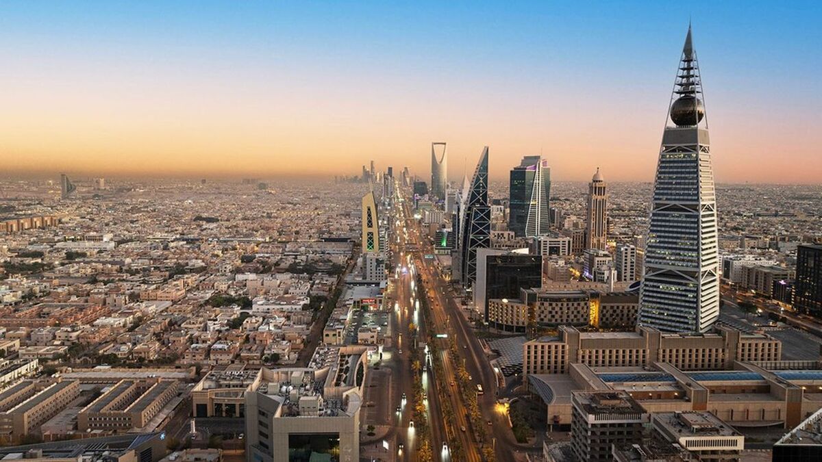 Riyadh Saudi Arabia Skyline Aerial Shot
