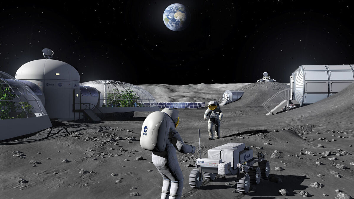 Illustration of Moon Village concept