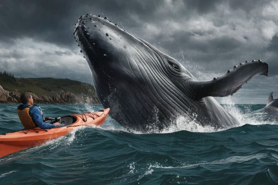 Chili : un kayakiste avalé puis recraché par une baleine à bosse