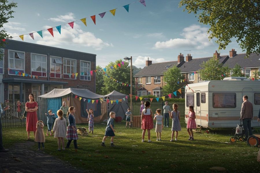 Un camp de gens du voyage près d’une école maternelle, la cohabitation en question