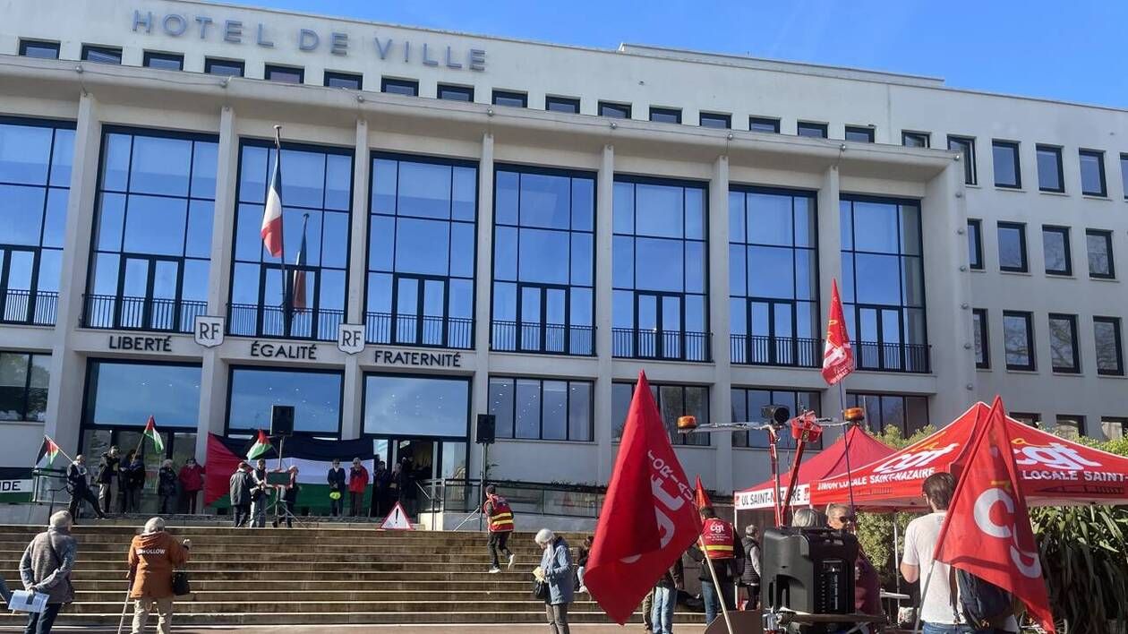 drapeau palestinien à Saint-Nazaire, les élus écologistes réclament un geste en mairie