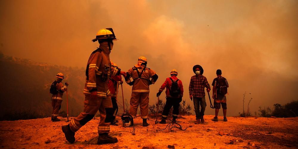 Violents incendies dans le sud du Chili