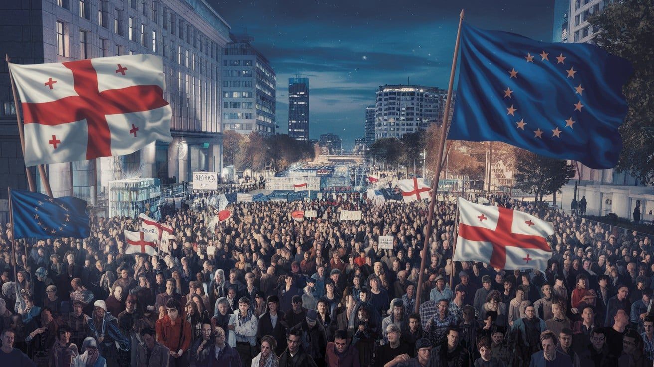 OMONDO INTERNATIONAL - Géorgie : Manifestation pro-européenne massive avant les législatives